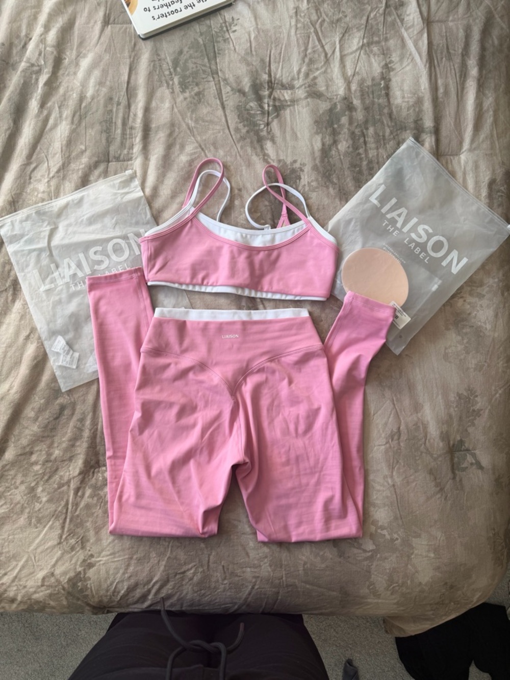 Liaison The Label Petal Pink Active Set - Sports Bra & Leggings